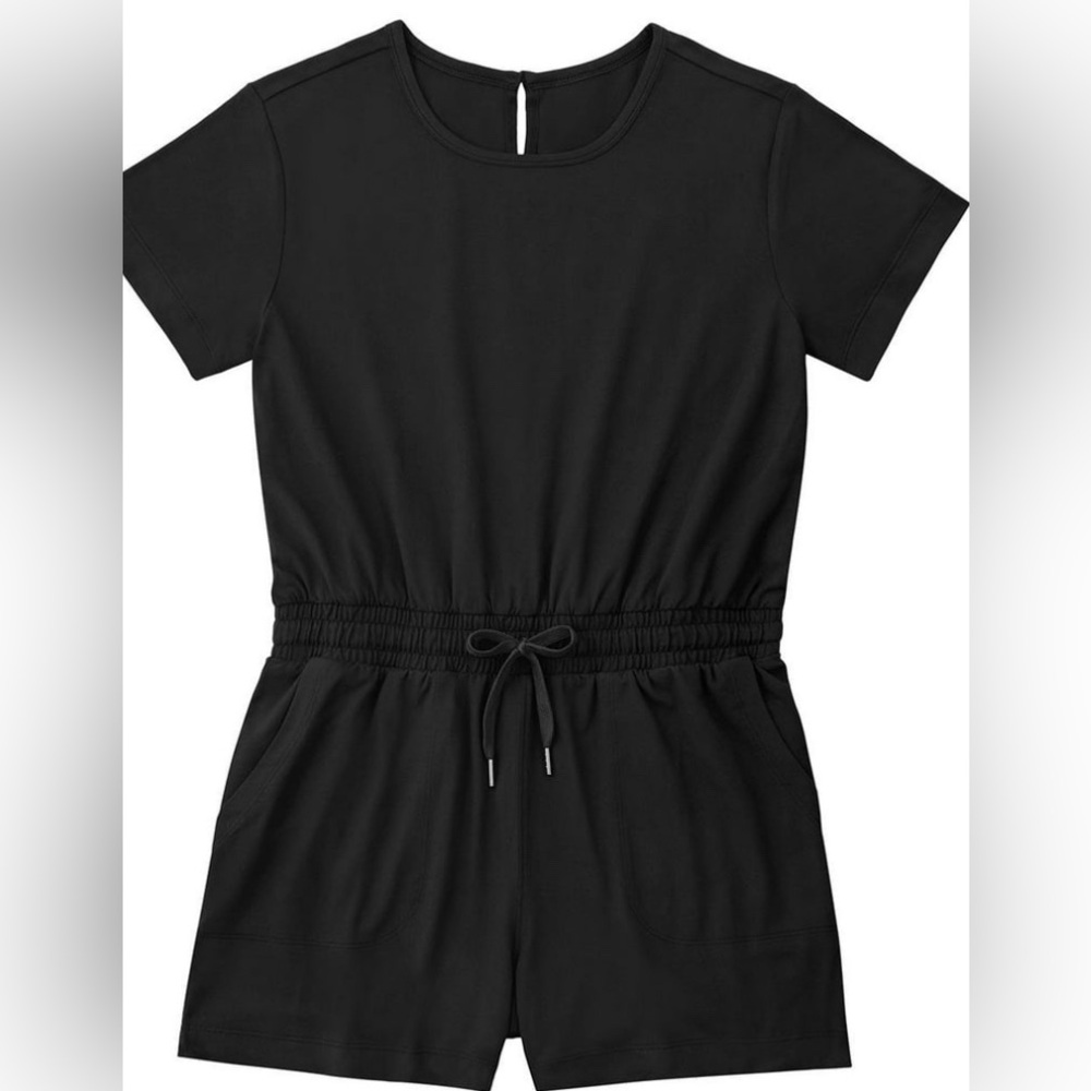 Women’s Small Black Soft To The Touch Short Sleeve Jumper New With Tags Romper